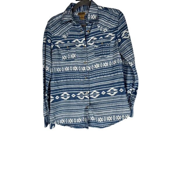 wrangler aztec print button down shirt S - Picture 2 of 6